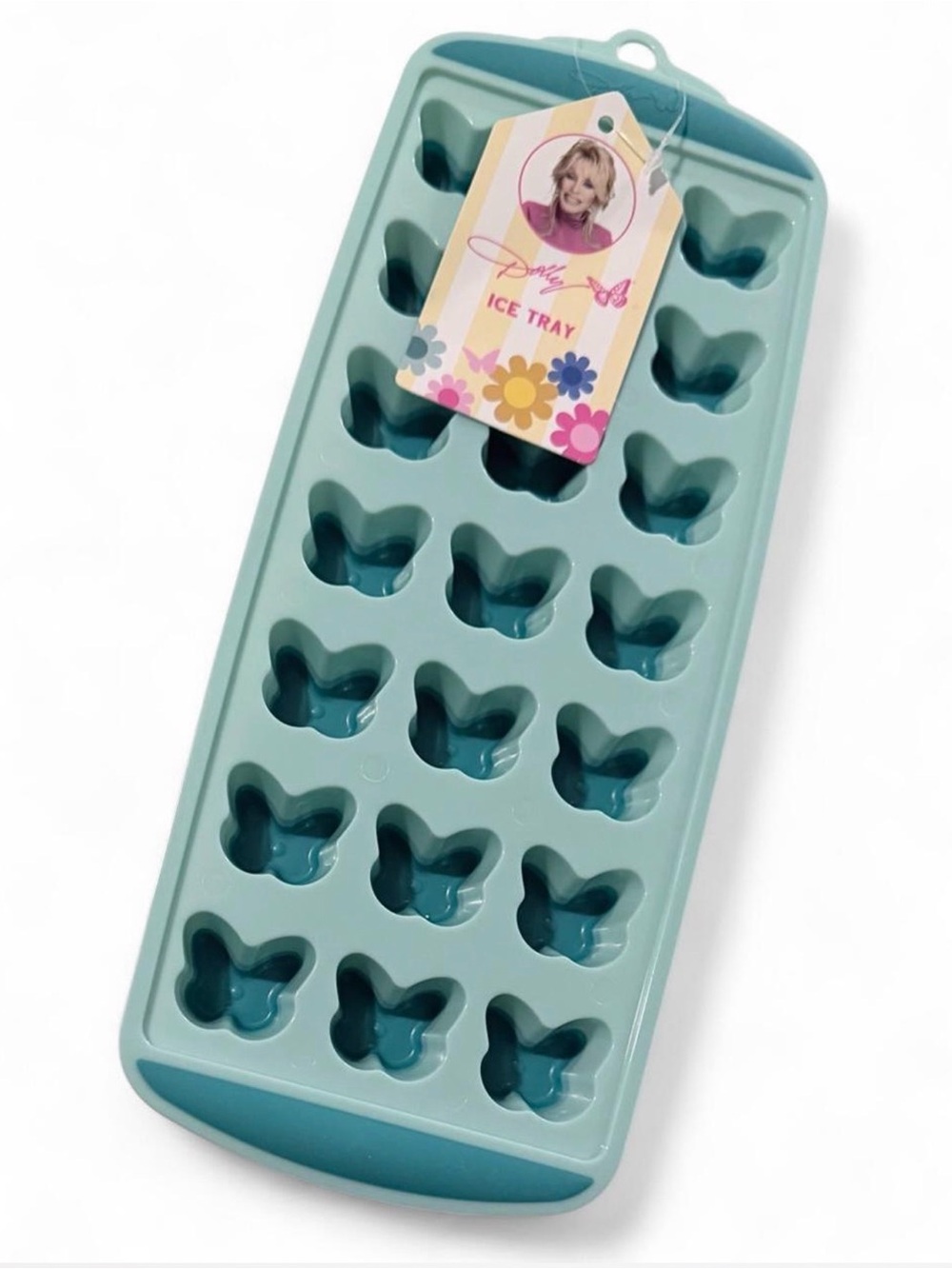 Dolly Parton Butterfly Silicone Ice Tray in Teal